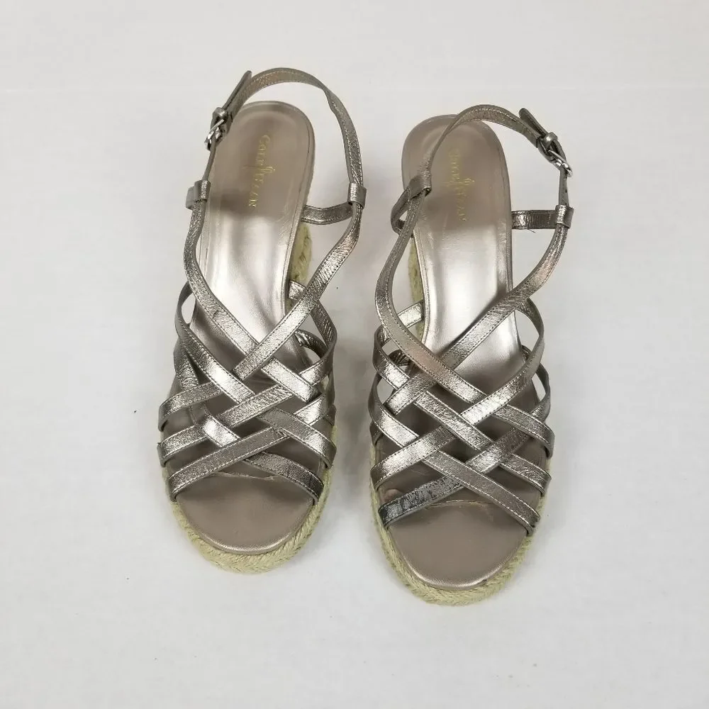 Cole Haan Silver Espadrilles